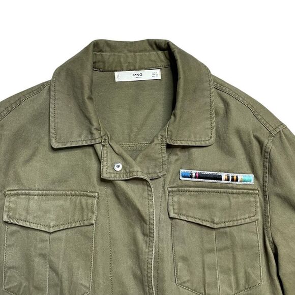 MNG MANGO Olive Green Women's Military Jacket Size XS - Picture 15 of 16